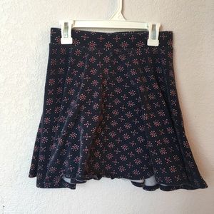 Blue Flower Skater Skirt